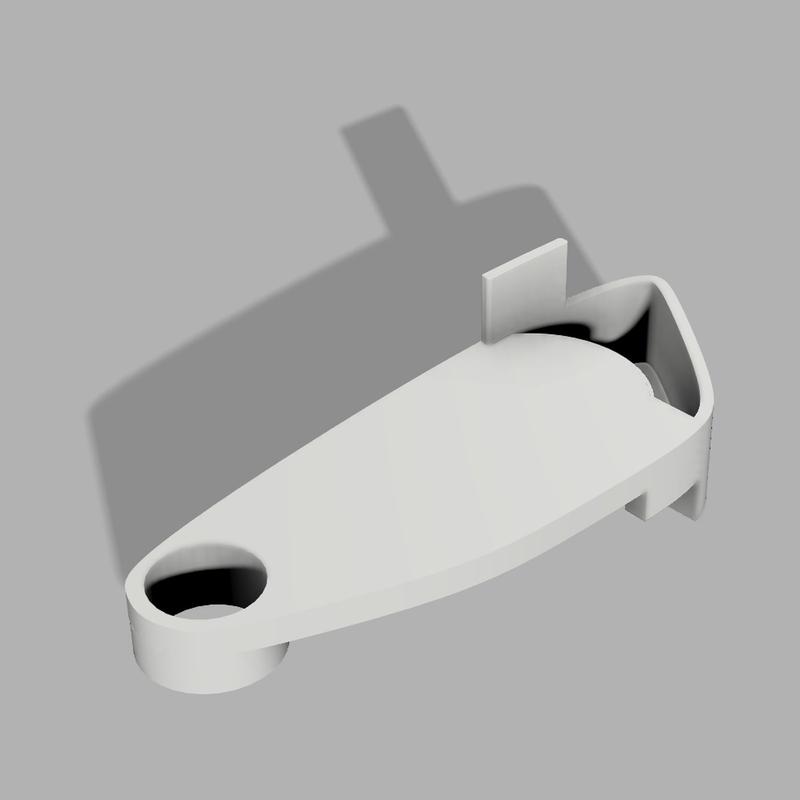 Modélisation 3D d'un clip de fixation de tapis de sol reproduit par Manu3D, pièce introuvable en pièce détachée