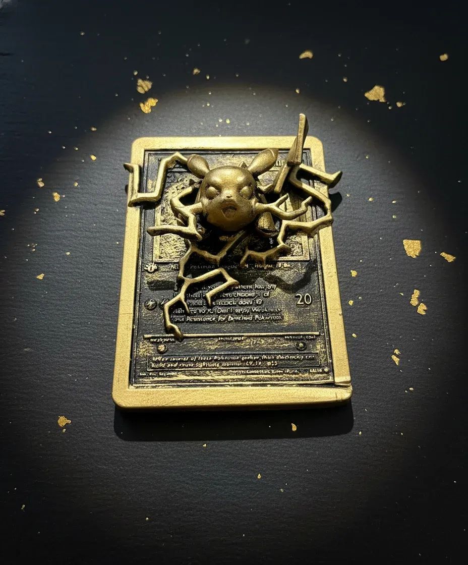 Pickachu - carte en relief impression 3D, deco murale geek, cadeau gamer collection, photo 3