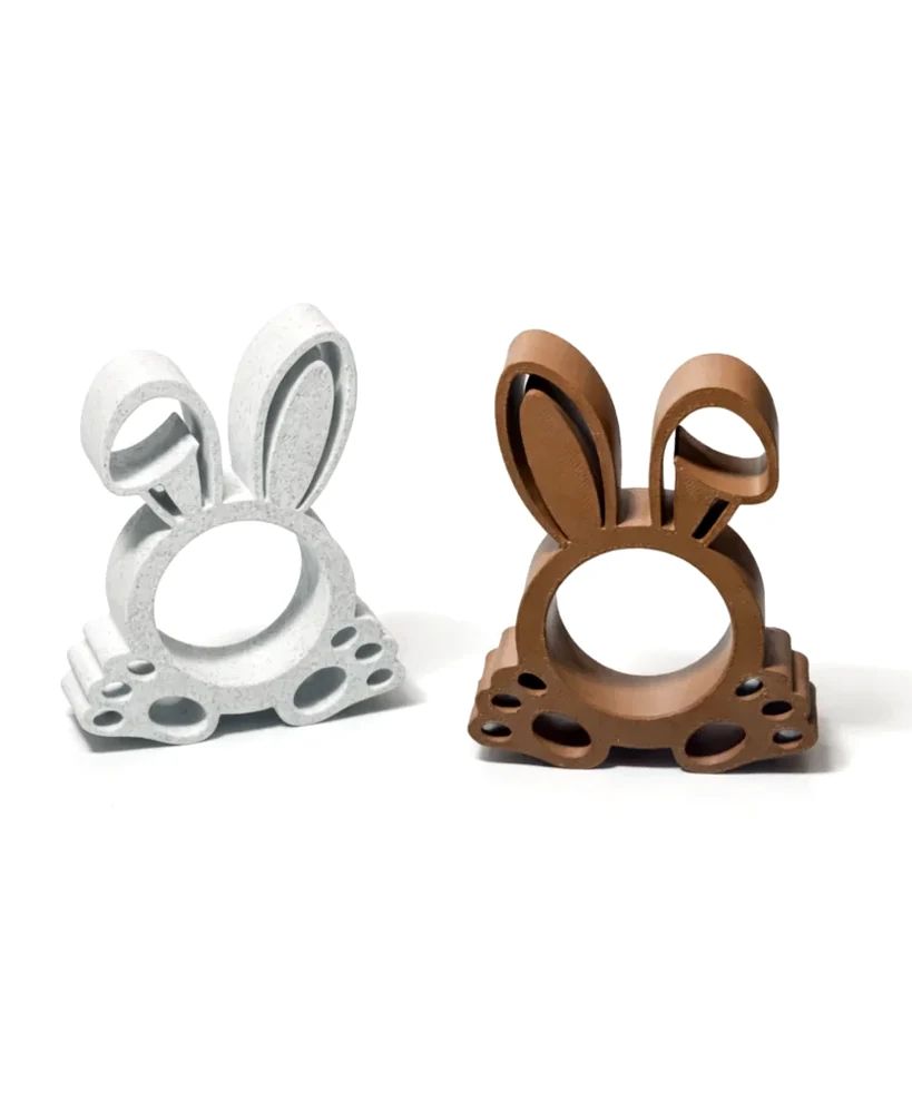 Lapin de Pâques "rond" - décoration de fête imprimée en 3D, idée cadeau