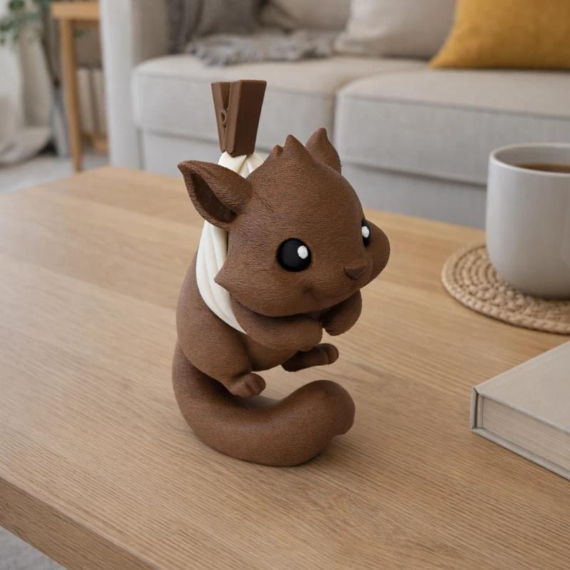 Écureuil - figurine animal imprimée en 3D, statuette déco