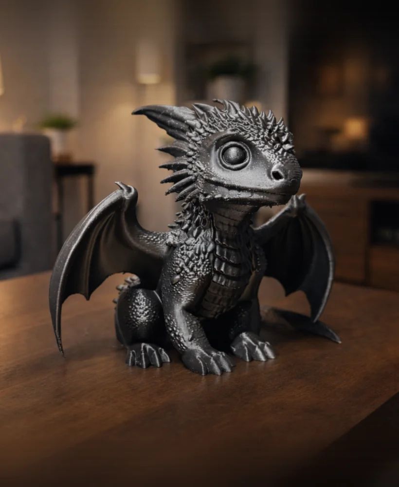 Petit Dragon - figurine animal imprimée en 3D, statuette déco