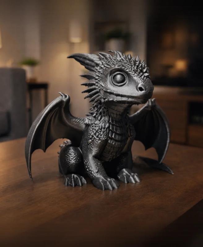 Petit Dragon - figurine animal imprimée en 3D, statuette déco