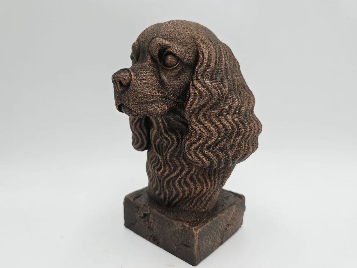 Cavalier King Charles (Peint) - figurine chien imprimée en 3D, cadeau amoureux des chiens