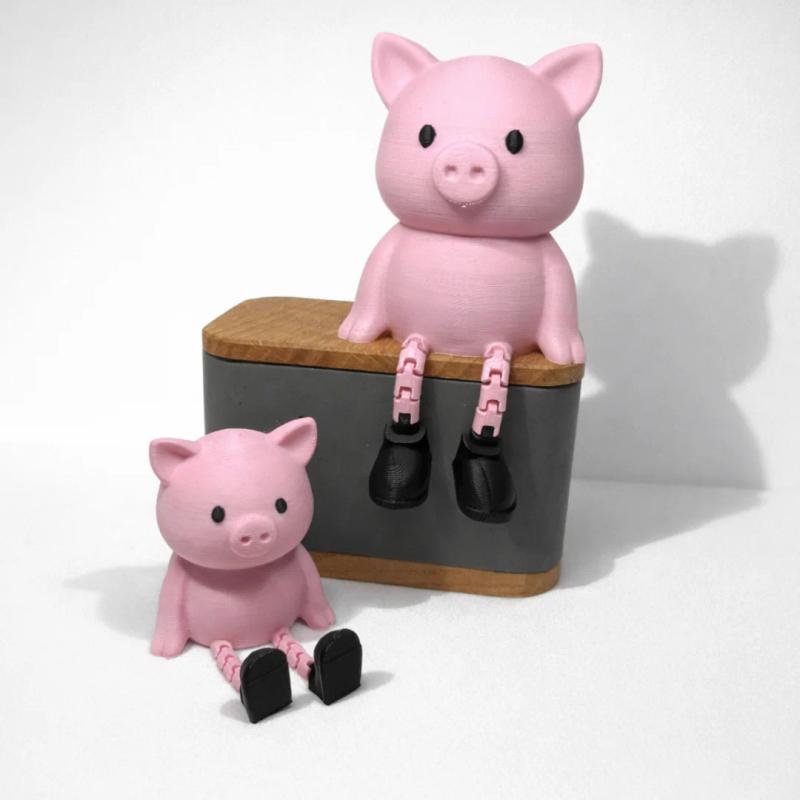Cochon - figurine animal imprimée en 3D, statuette déco