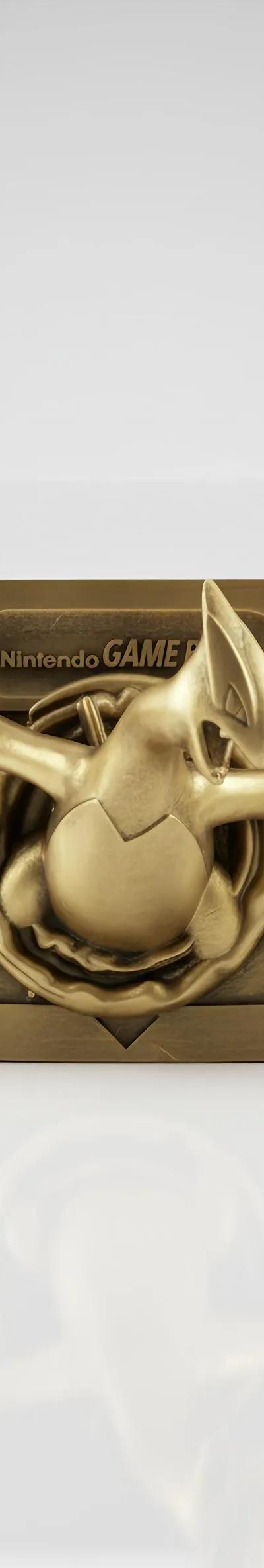 Lugia - carte en relief edition doree impression 3D, deco murale geek, cadeau gamer collection — impression 3D résine avec dorure par Manu3D