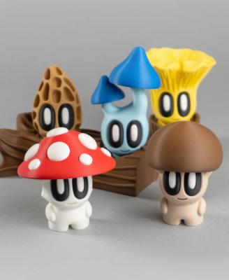 Champignons Kawaii - figurine animal imprimée en 3D, statuette déco — impression 3D par Manu3D