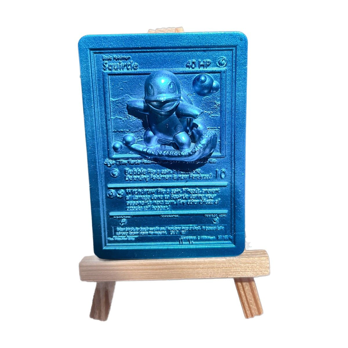 Carapuce - carte en relief impression 3D, deco murale geek, cadeau gamer collection