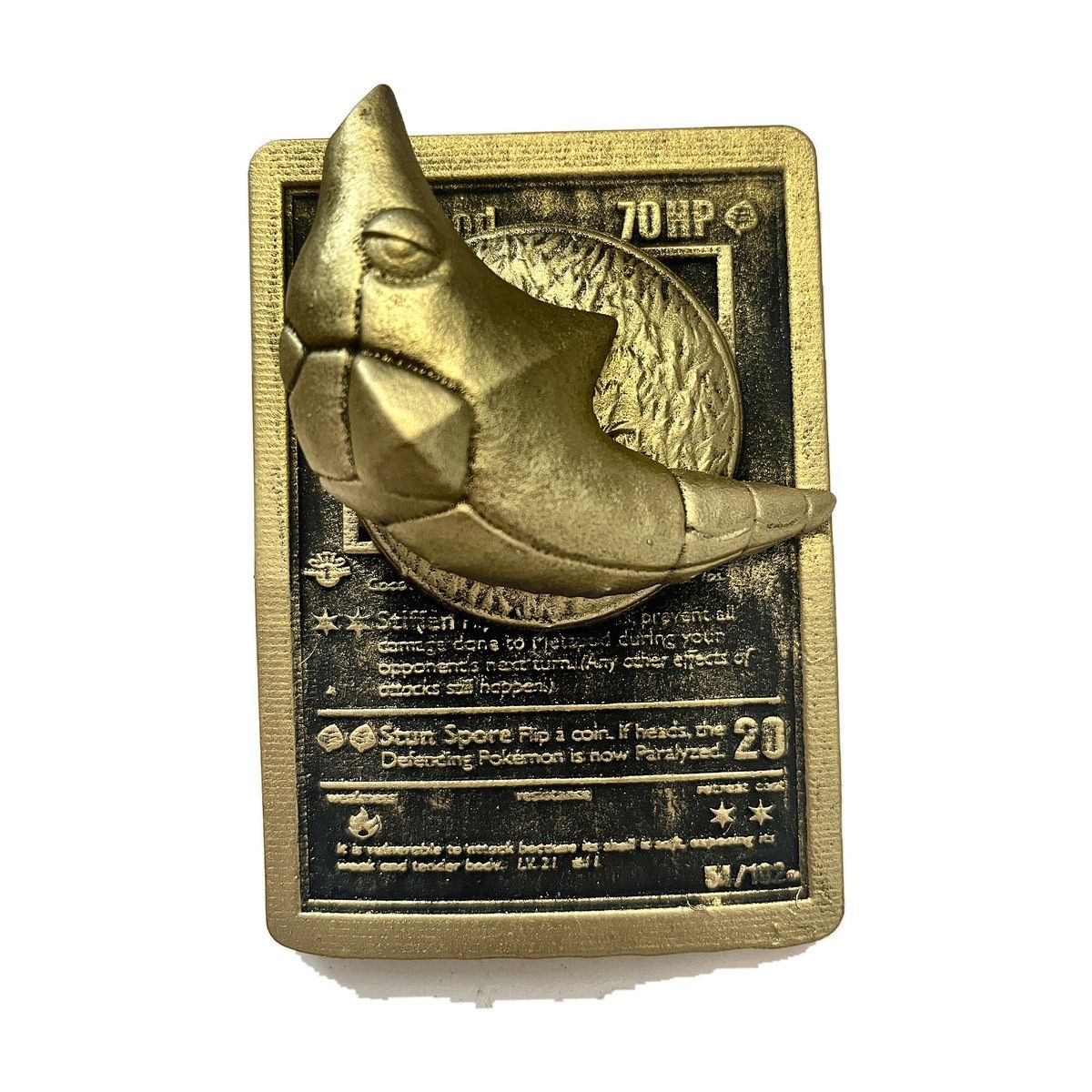 Chrysacier - carte en relief impression 3D, deco murale geek, cadeau gamer collection — impression 3D résine avec dorure par Manu3D
