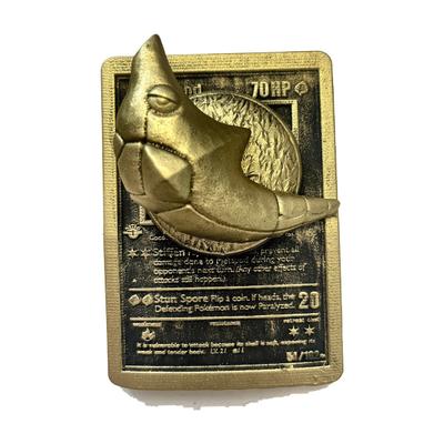 Chrysacier - carte en relief impression 3D, deco murale geek, cadeau gamer collection — impression 3D résine avec dorure par Manu3D