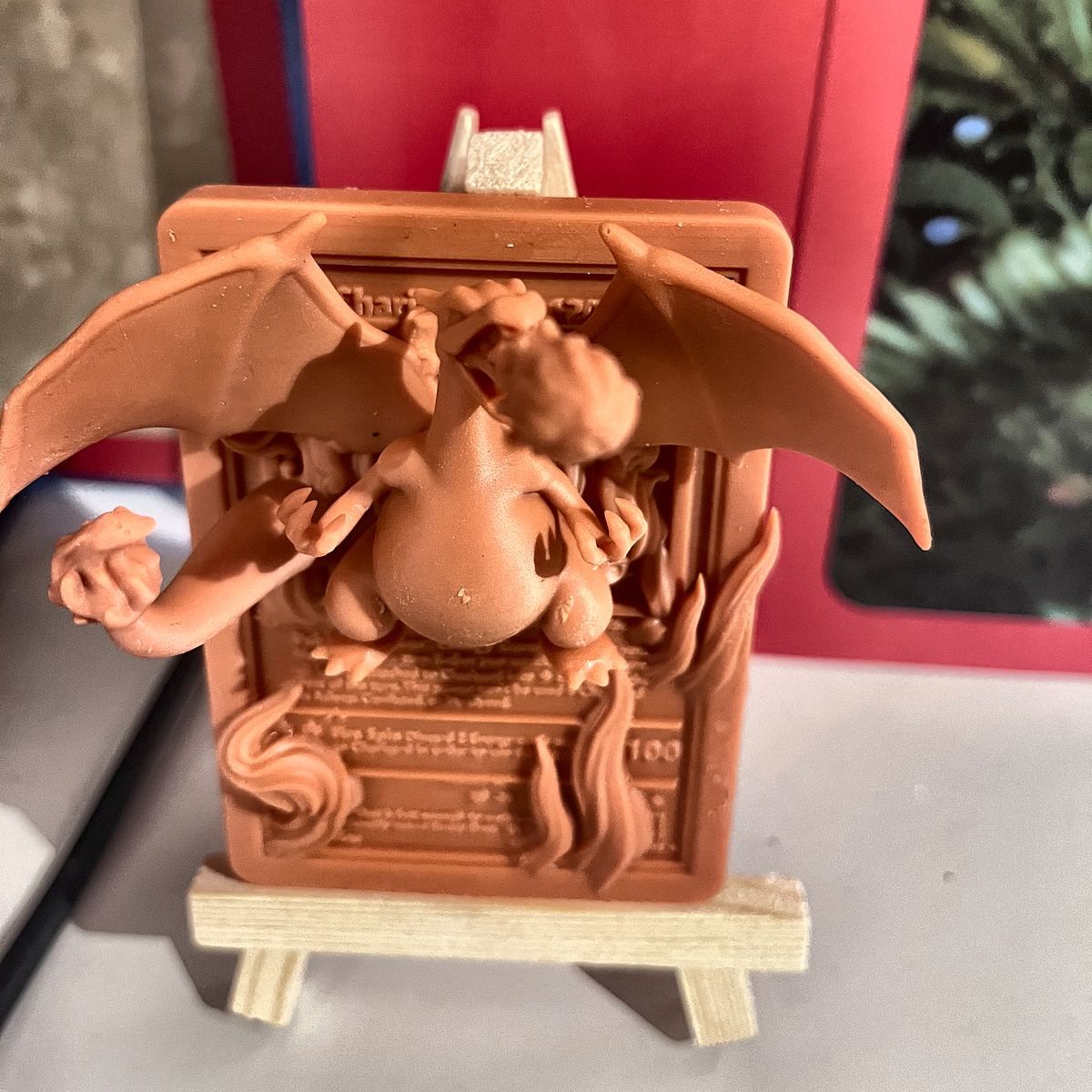 Dracaufeu - carte en relief impression 3D, deco murale geek, cadeau gamer collection