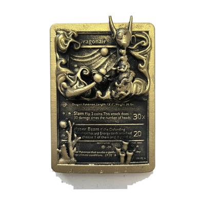 Draco - carte en relief impression 3D, deco murale geek, cadeau gamer collection — impression 3D résine avec dorure par Manu3D
