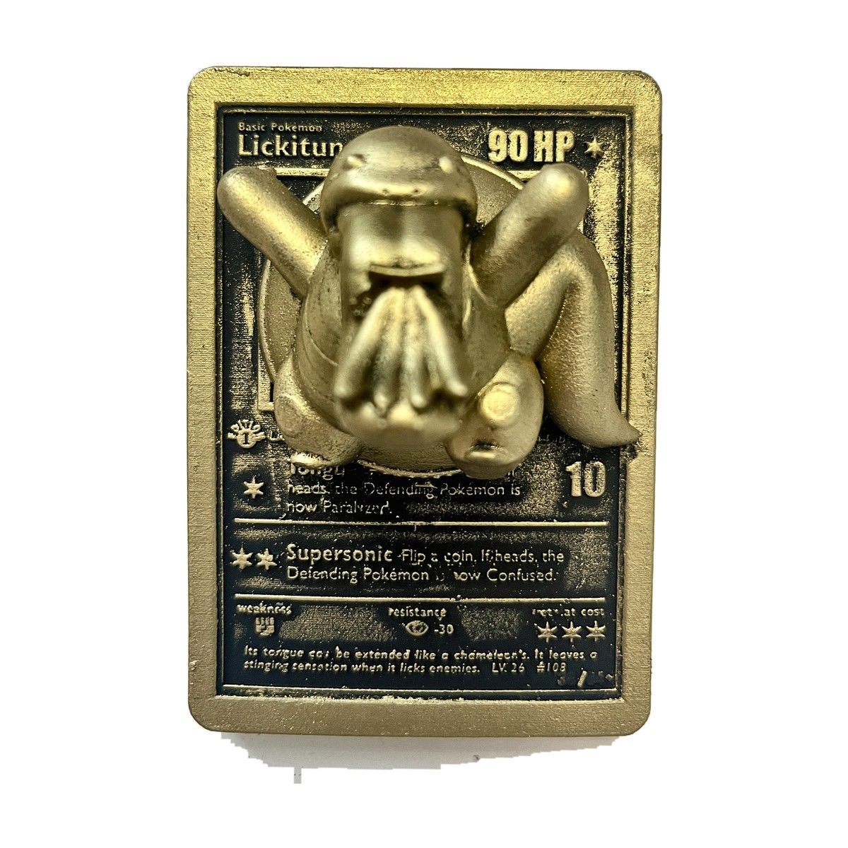 Excelangue - carte en relief impression 3D, deco murale geek, cadeau gamer collection — impression 3D résine avec dorure par Manu3D