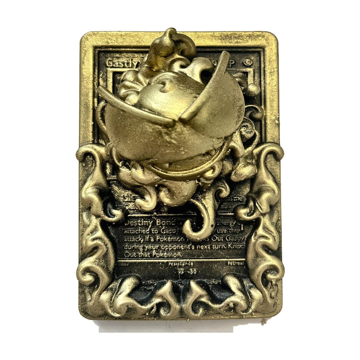Fantominus - carte en relief edition doree impression 3D, deco murale geek, cadeau gamer collection — impression 3D résine avec dorure par Manu3D