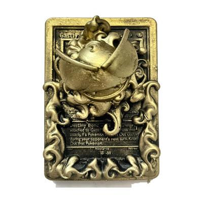 Fantominus - carte en relief edition doree impression 3D, deco murale geek, cadeau gamer collection — impression 3D résine avec dorure par Manu3D
