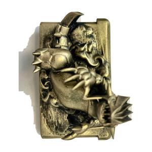 Léviator - carte en relief edition doree impression 3D, deco murale geek, cadeau gamer collection, photo 2