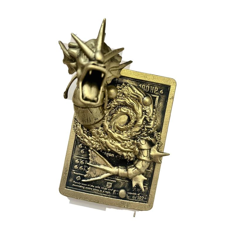 Léviator - carte en relief edition doree impression 3D, deco murale geek, cadeau gamer collection