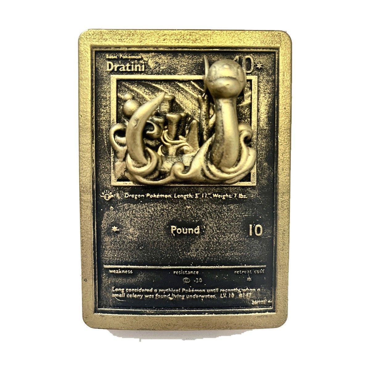 Minidraco - carte en relief edition doree impression 3D, deco murale geek, cadeau gamer collection
