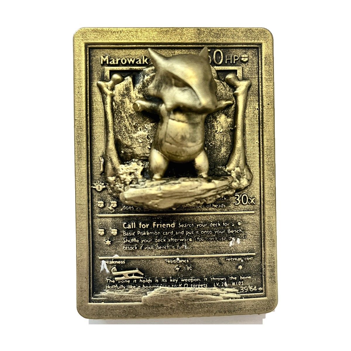 Ossatueur - carte en relief edition doree impression 3D, deco murale geek, cadeau gamer collection