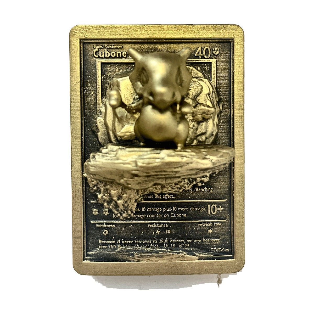 Osselait - carte en relief edition doree impression 3D, deco murale geek, cadeau gamer collection — impression 3D par Manu3D