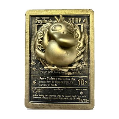Psycoquack / psyduck - carte en relief impression 3D, deco murale geek, cadeau gamer collection — impression 3D résine par Manu3D