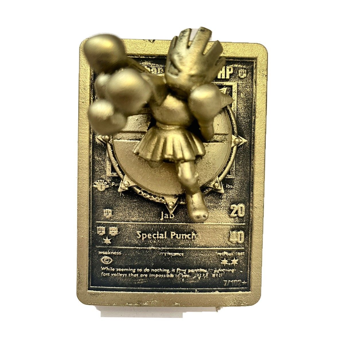 Tygnon - carte en relief impression 3D, deco murale geek, cadeau gamer collection — impression 3D résine avec dorure par Manu3D