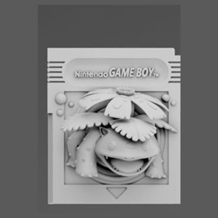 Florizarre - cartouche retro en relief, deco murale gaming, cadeau geek collection — impression 3D résine par Manu3D