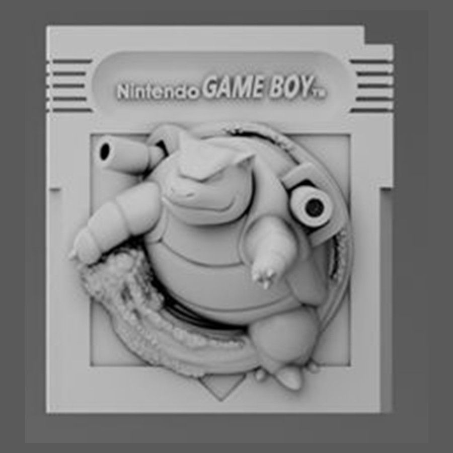 Tortank - cartouche retro en relief, deco murale gaming, cadeau geek collection — impression 3D résine par Manu3D