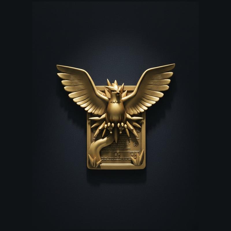 Électhor - carte en relief edition doree impression 3D, deco murale geek, cadeau gamer collection