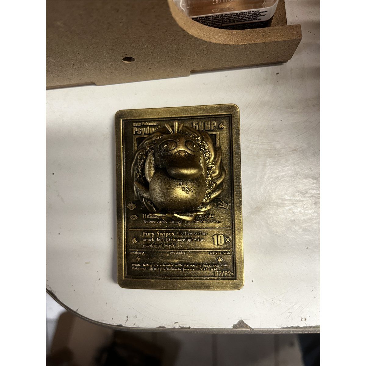 Psycoquack / psyduck - carte en relief impression 3D, deco murale geek, cadeau gamer collection, photo 2