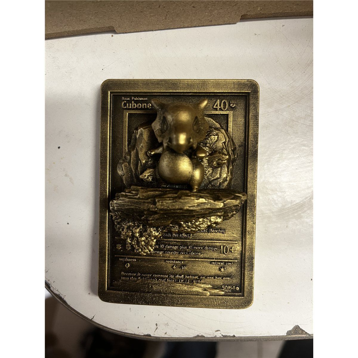 Osselait - carte en relief edition doree impression 3D, deco murale geek, cadeau gamer collection, photo 3