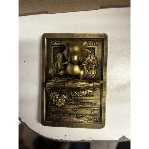 Osselait - carte en relief edition doree impression 3D, deco murale geek, cadeau gamer collection, photo 3