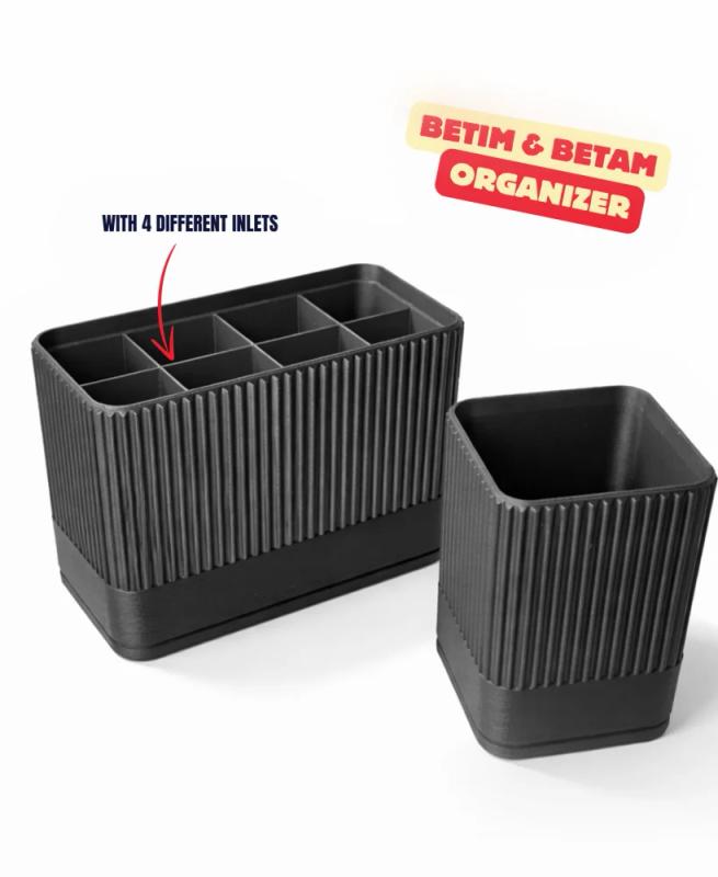Lot organiseurs pots crayons - rangement imprimé en 3D, organisation de bureau