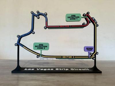Circuit de Las Vegas en relief - déco murale sport mécanique — impression 3D pla par Manu3D