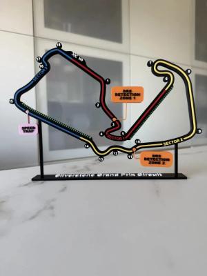Circuit de Silverstone en relief - déco murale sport mécanique — impression 3D pla par Manu3D