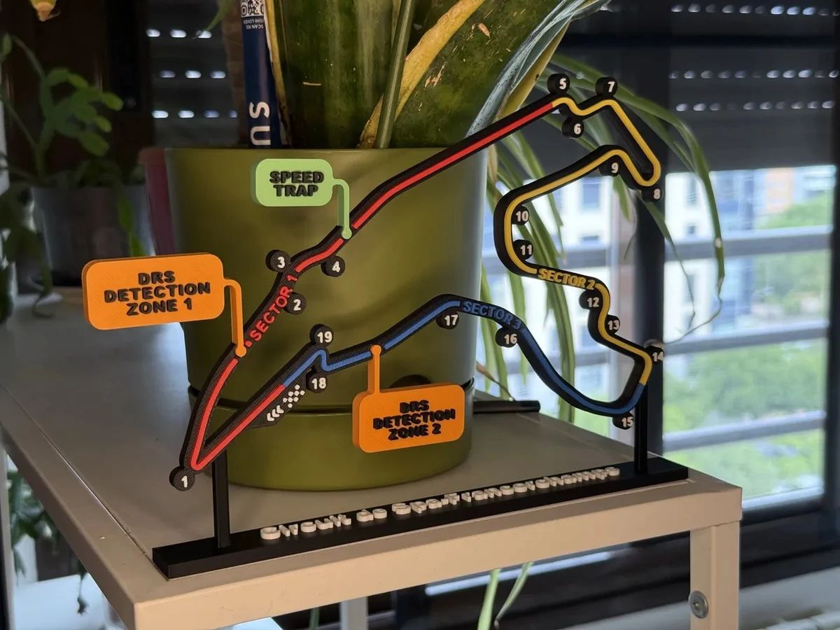 Circuit de Spa-Francorchamps en relief - déco murale sport mécanique — impression 3D pla par Manu3D