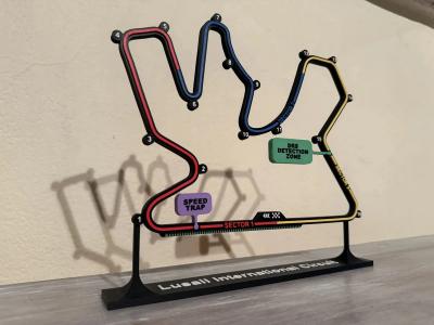 Circuit du Qatar en relief - déco murale sport mécanique — impression 3D pla par Manu3D