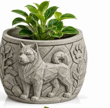 Cache-pot Akita Inu