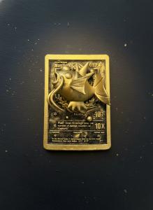 Magicarpe - carte en relief edition doree impression 3D, deco murale geek, cadeau gamer collection, photo 3