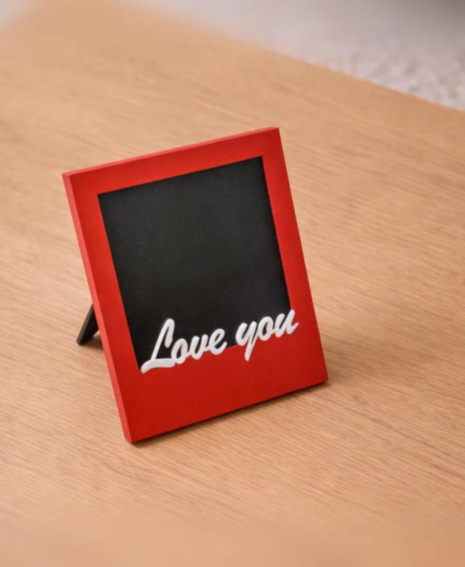 Cadre Photo 'Love You' - déco imprimée en 3D, idée cadeau