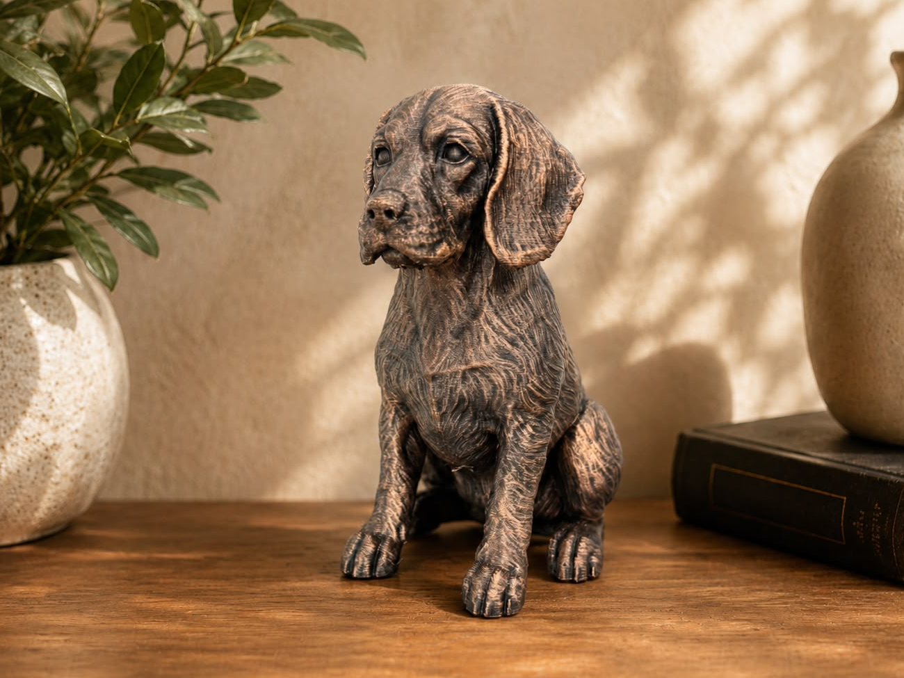 Figurine Beagle Assis - Chien de Race — impression 3D pla par Manu3D