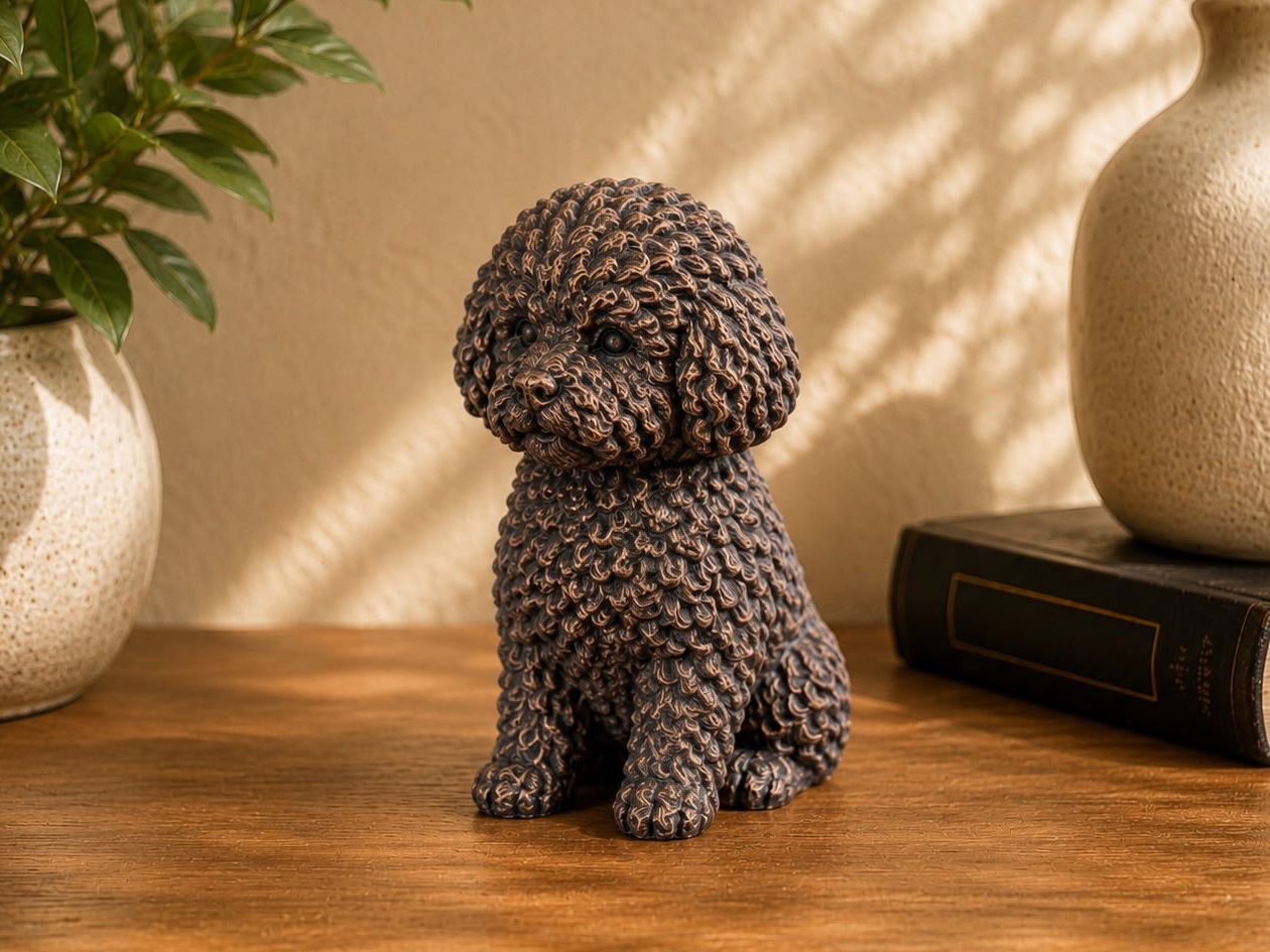 Figurine Bichon Frisé Assis - Chien de Race