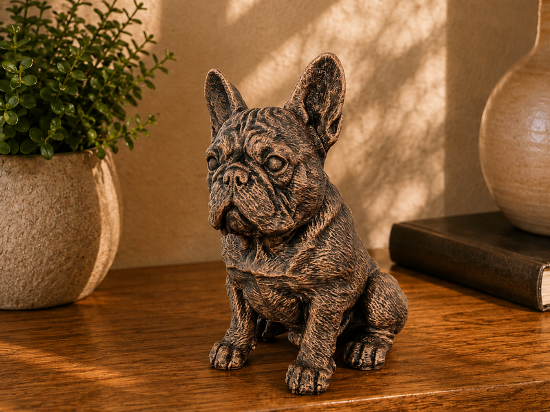 Figurine Bouledogue Français Assis - Chien de Race