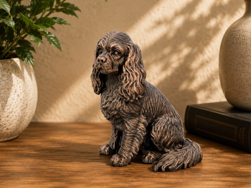 Figurine Cavalier King Charles Assis - Chien de Race