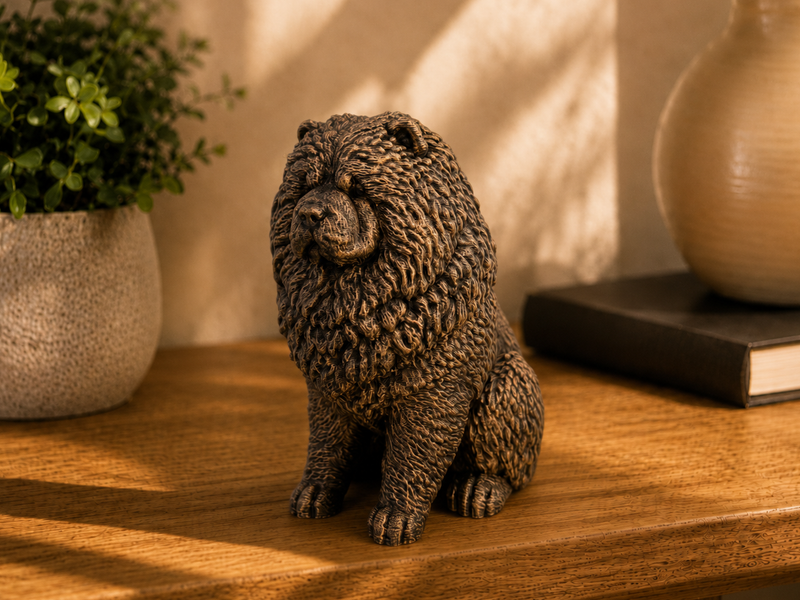 Figurine Chow Chow Assis - Chien de Race