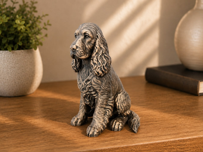 Figurine Cocker Spaniel Assis - Chien de Race — impression 3D pla par Manu3D