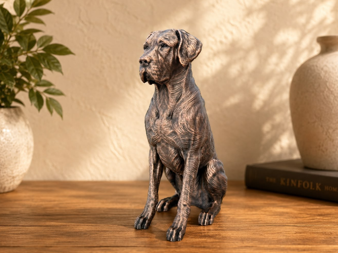 Figurine Dogue Allemand Assis - Chien de Race — impression 3D pla par Manu3D