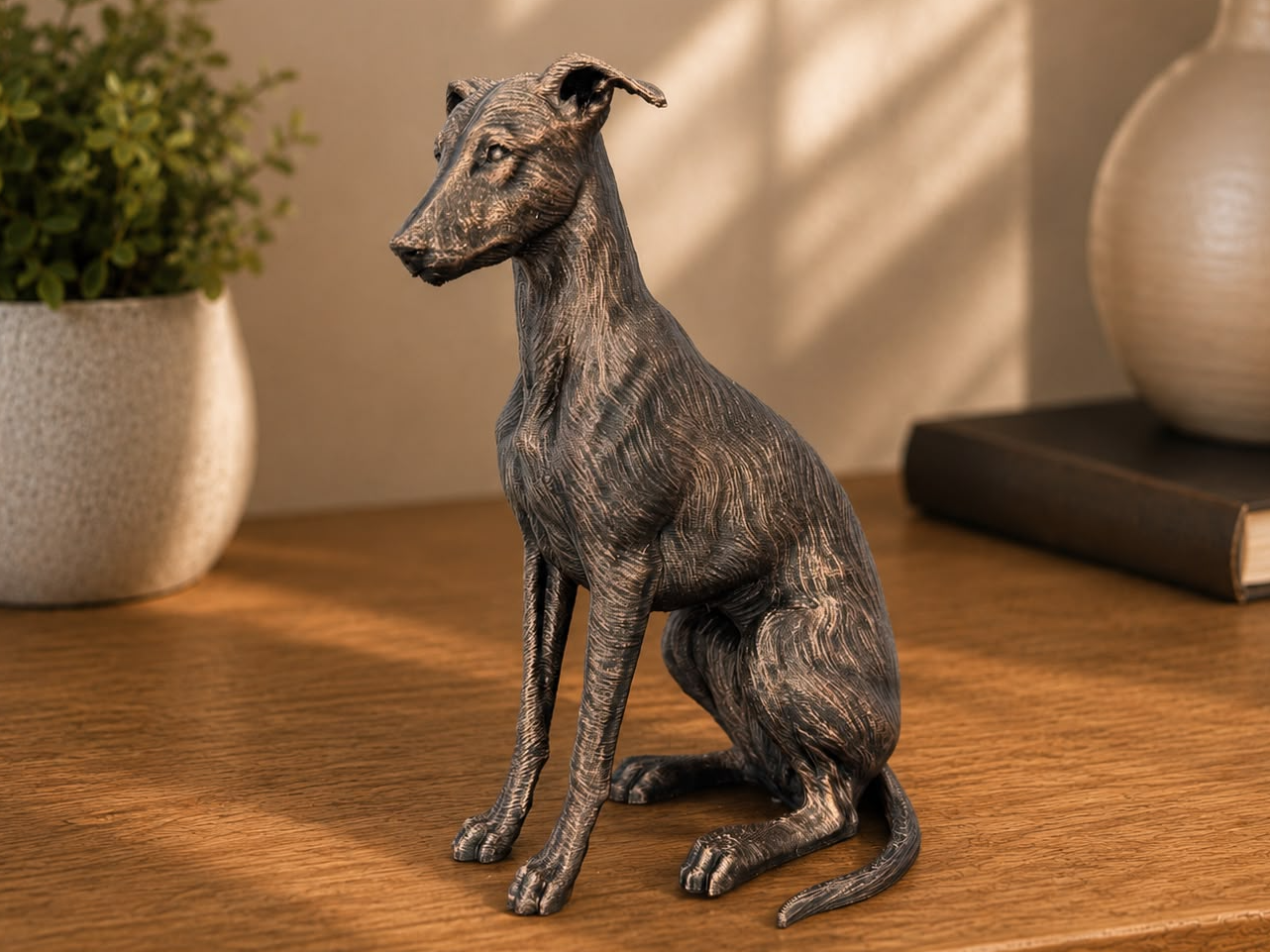 Figurine Lévrier Assis - Chien de Race — impression 3D pla par Manu3D