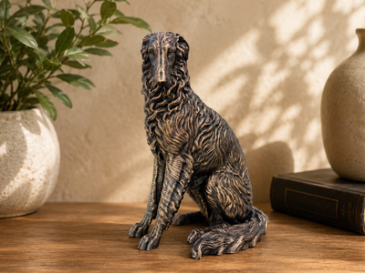 Figurine Lévrier Russe (Borzoi) Assis - Chien de Race — impression 3D pla par Manu3D