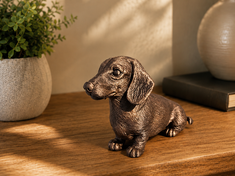 Figurine Teckel Assis - Chien de Race