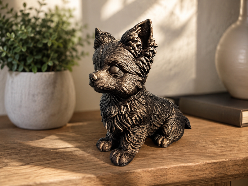 Figurine Yorkshire Terrier Assis - Chien de Race
